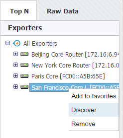 NetVizura NetFlow Analyzer - Exporter and Interface Discovery